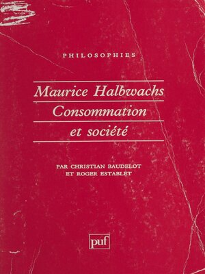 cover image of Maurice Halbwachs